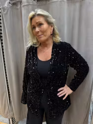 Svart kavaj med paljetter