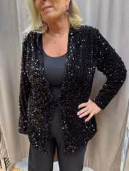 Svart kavaj med paljetter