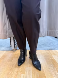 Mörkbrun barrel byxa i super stretch