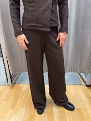 Bruna glittriga stretchbyxor