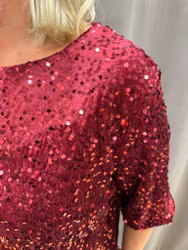 Burgundy paljett topp