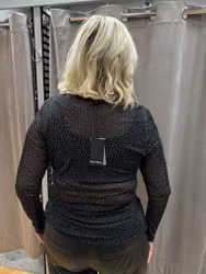 Svart meshtopp med strass