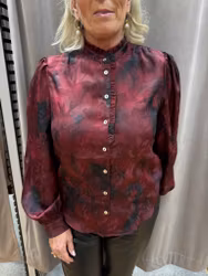 Bordeaux mönstrad blus