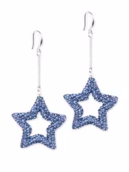 Star Rhine Örhänge Ljusblå