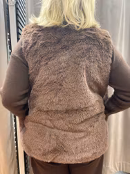 Brun fuskpäls väst