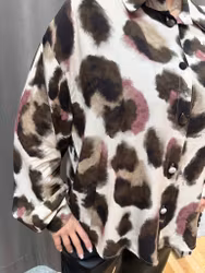 Leopard skjortblus