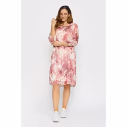 Rosa blommig klänning