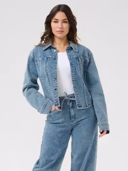 Jeansjacka med nitar