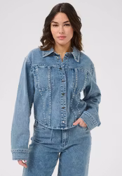 Jeansjacka med nitar