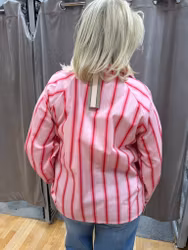 Rosa skjorta med cerise ränder