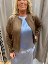 Brun jacka i mockaimitation