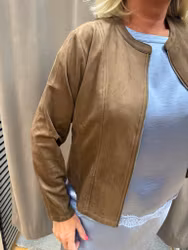 Brun jacka i mockaimitation