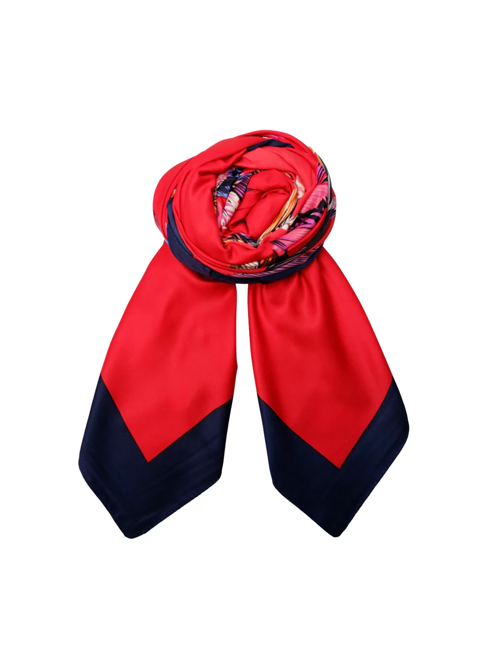 Stor röd satin scarf