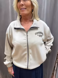 Taupe Copenhagen kofta med dragkedja