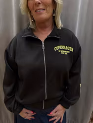 Brun Copenhagen kofta med dragkedja