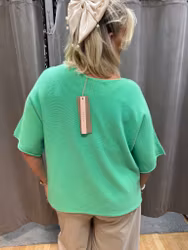 Grön mjuk stickad t-shirt