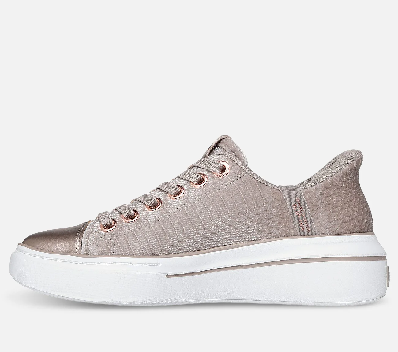 Taupe slip-ins Snoop Dogg sneakers