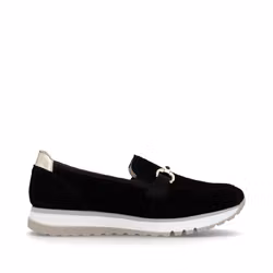 Svarta loafers i nobuck