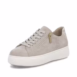 Beige sneakers i mocka