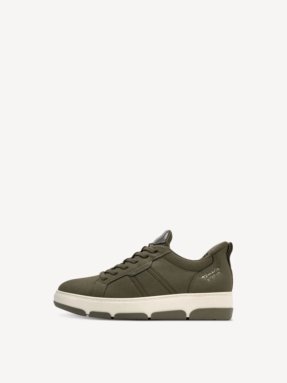 Olivgröna nubuck sneakers