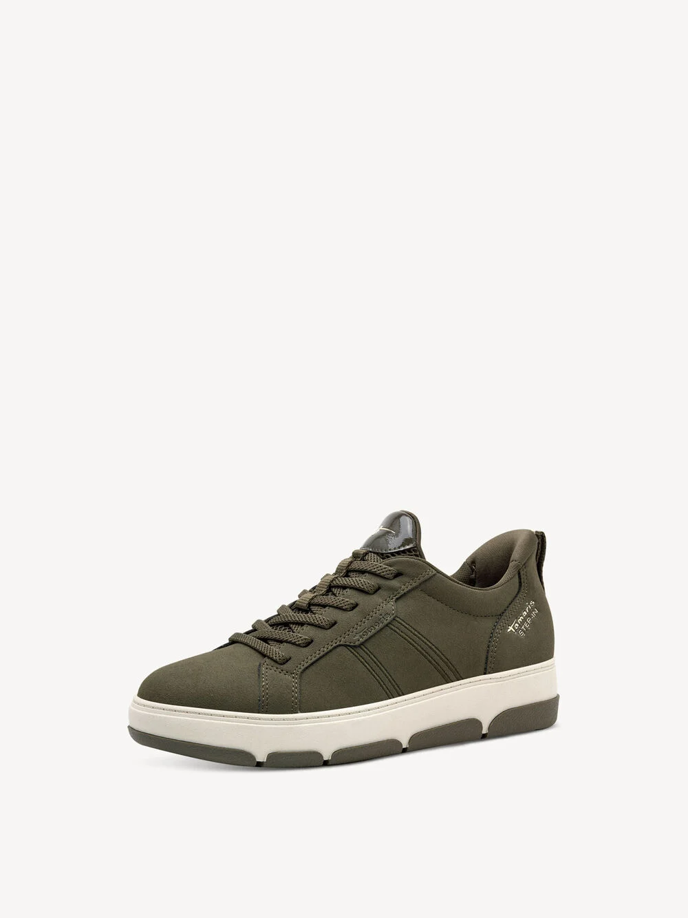 Olivgröna nubuck sneakers