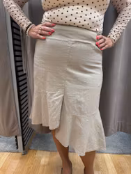 Sandfärgad linnekjol