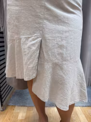 Sandfärgad linnekjol