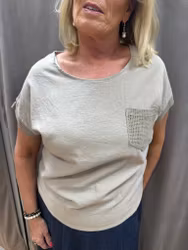 Sandfärgad linne topp