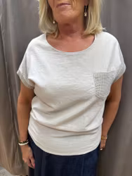 Kittfärgad linne topp