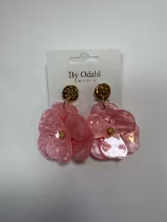 Rosa blom örhängen