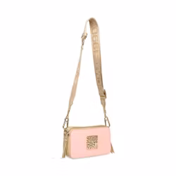 Rosa och beige liten väska