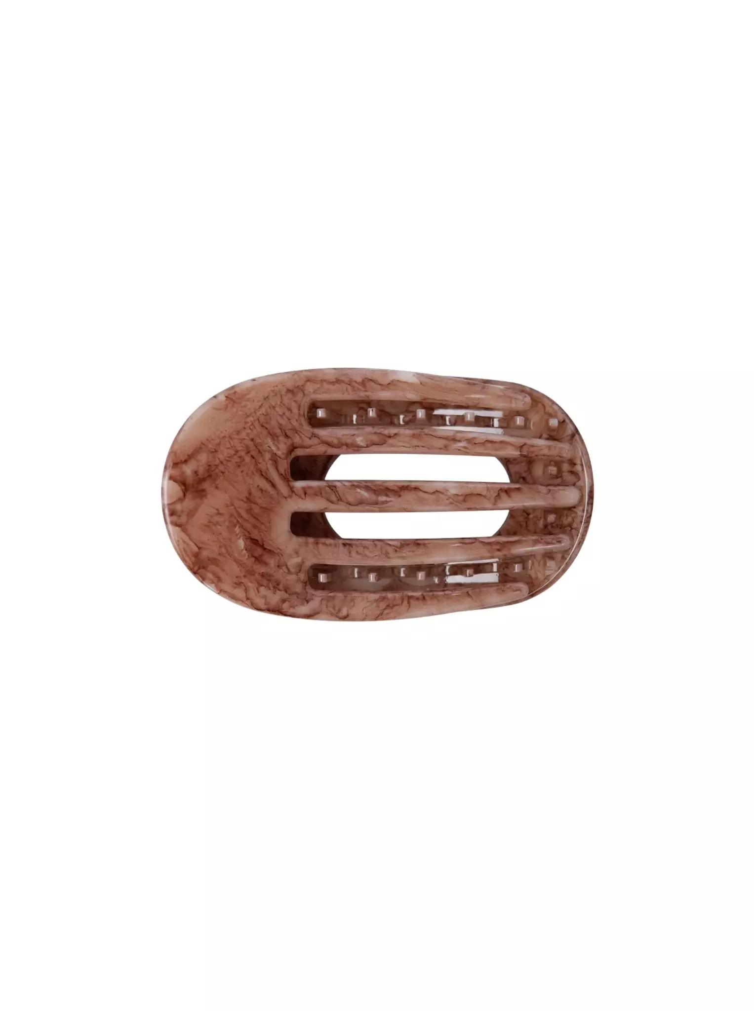 Brun oval hårklämma
