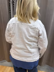 Vit stretchig jeansjacka