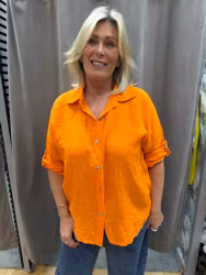 Felicia linne skjorta orange