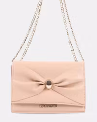 Beige väska med rosett