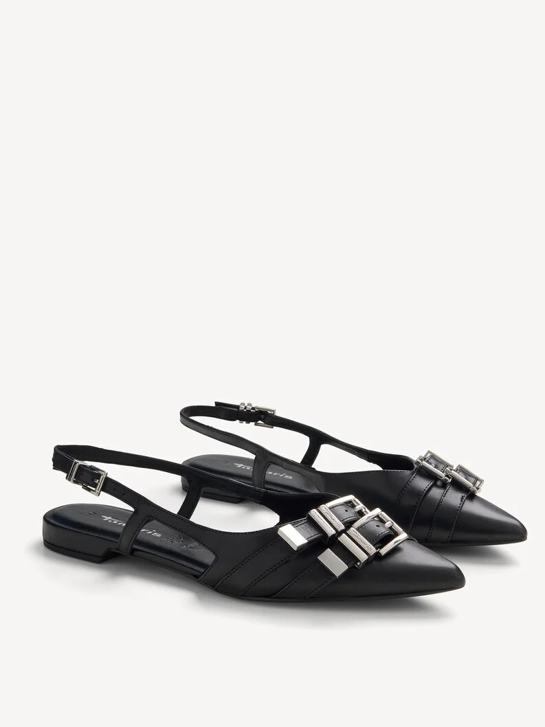 Svarta Slingpumps