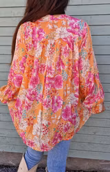 Susanne Bohemisk Blus Melon Flower