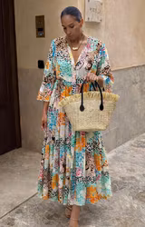 Troppan Leomönstrad Viskosklänning