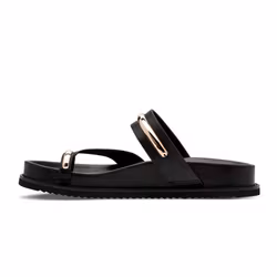 Tåremssandal med gulddetalj