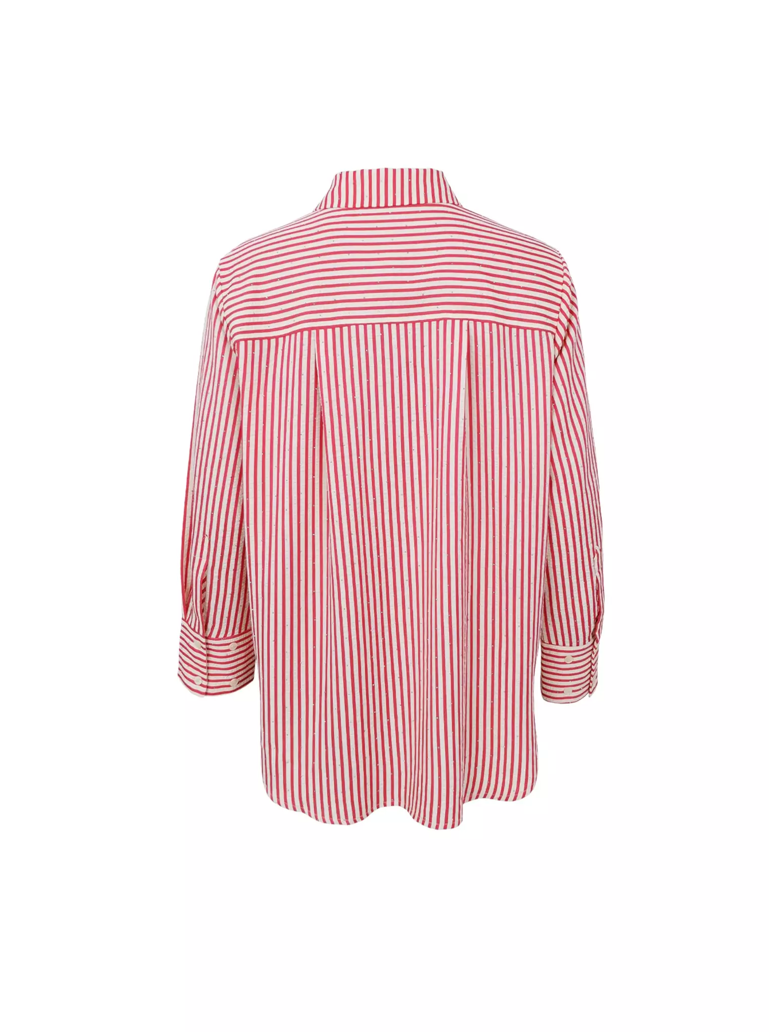 Vit och röd randig skjorta med strass