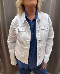 Vit stretchig jeansjacka