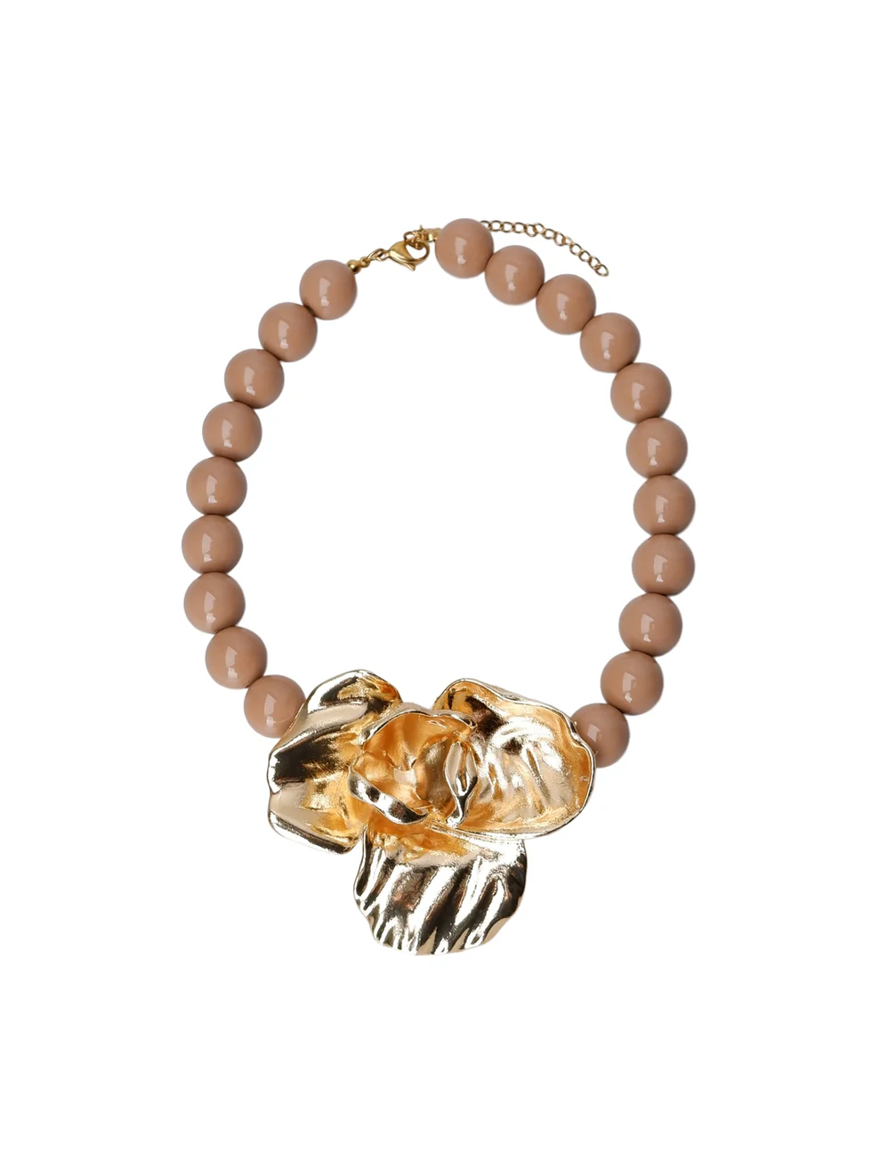 Halsband med guldblomma