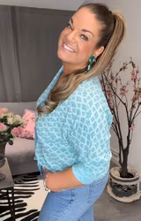 Lizzie Viskosblus Turquoise