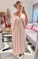 Missy Ljusrosa Satinklänning