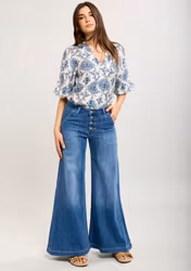 Toxic mellanblå Palazzo jeans