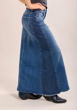 Toxic mellanblå Jeanskjol