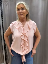 Rosa volanglinne med knyt