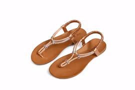 Roséfärgade sandaler med strass