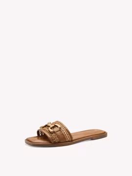 Bruna sandaler med guldigt spänne