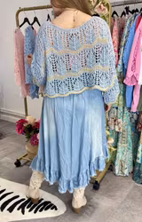 Darling Stickad Tröja Blå